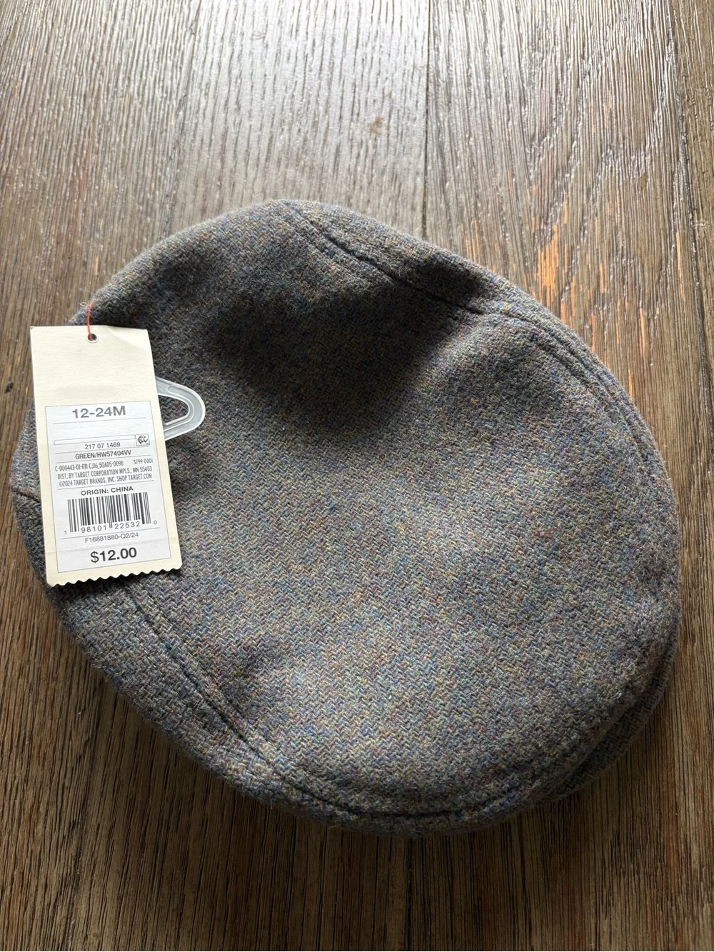 Cat & Jack Kid’s Gray Tweed Newsboy Cap